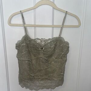 Free people Lace Camisole Top in sage green